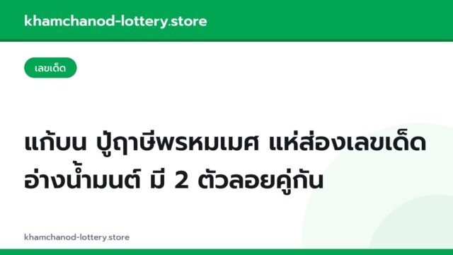 แก้บน ปู่ฤาษีพรหมเมศ แห่ส่องเลขเด็ดอ่างน้ำมนต์ มี 2 ตัวลอยคู่กัน